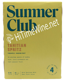 picture of SUMMER CLUB, TAHITIAN SPRITZ 6.4% ABV, 4 PACK 12oz CANS.