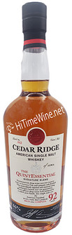 Picture of CEDAR RIDGE THE QUINTESSENTIAL 750ML AMERICAN SINGLE MALT WHISKEY