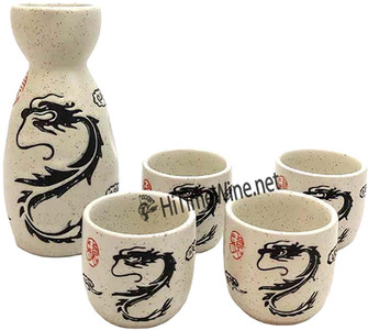 Picture of WHITE + DRAGON 5PC SAKE SET