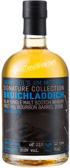 Picture of BRUICHLADDICH DRAMFOOL'S JIM MCEWAN SIGNATURE COLLECTION 2.1 12YR 59.8% 1ST FILL BOURBON BARREL 2008 700ML