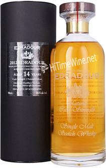 Picture of EDRADOUR 14YR NATURAL CASK 2012 58.6% 700ML BOURBON CASK MATURED