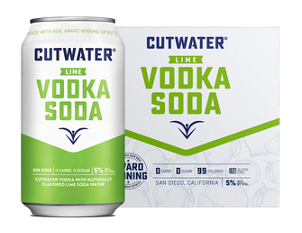 Picture of CUTWATER LIME VODKA SODA 4PK CANS 12OZ 7% ABV