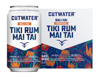 Picture of CUTWATER BALI HAI TROPICAL 4PK CANS 12.5% ABV 12OZ TIKI RUM MAI TAI
