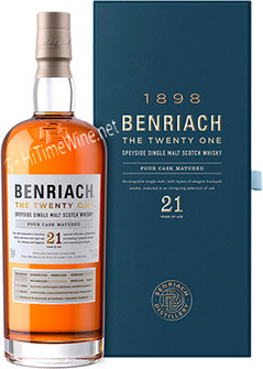 Picture of BENRIACH 21YR FOUR CASK MATURED 750ML SPEYSIDE SINGLE MALT SCOTCH WHISKY