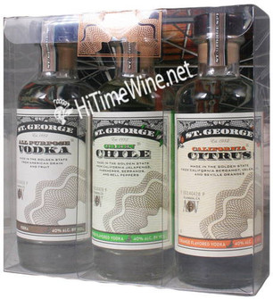 Picture of ST GEORGE 3PK VODKA 200ML 1BT REG 1BT GREEN CHILE 1BT CITRUS 200ML