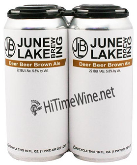 Picture of JUNE LAKE BREWING COMPANY DEER BEER BROWN ALE 5.8% ABV 4 PACK 16oz CANS