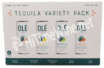 PICTURE OF OLE\' COCKTALE COMPANY, OLE \'TEQUILA VARIETY; 5.2% ALCOHOL BY VOLUME; 8 PACK 12 OUNCE CANS.