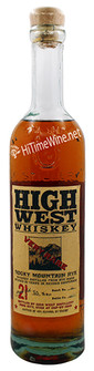 PICTURE OF HIGH WEST 21 YEAR; ROCKY MOUNTAIN RYE; WHISKEY; 750 MILLILITER BOTTLE; PARK CITY, UTAH
