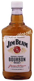 PICTURE OF JIM BEAM BOURBON WHISKEY; 375 MILLILITER BOTTLE; KENTUCKY STRAIGHT BOURBON WHISKEY