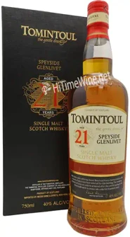 Picture of TOMINTOUL 21YR 40% 750ML SPEYSIDE GLENLIVET - SINGLE MALT SCOTCH WHISKY