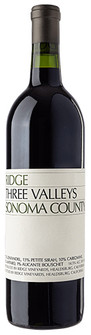 Picture of RIDGE ZINFANDEL "THREE VALLEYS" SONOMA COUNTY 750mL