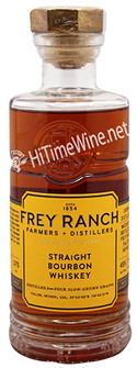 PICTURE OF FREY RANCH STRAIGHT BOURBON WHISKEY; 375 MILLILITER BOTTLE; DISTILLERY IS LOCATED IN THE HIGH DESERT OF NORTHERN NEVADA