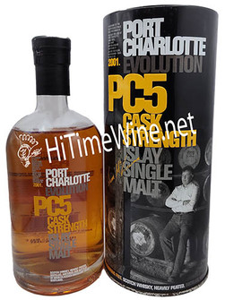 picture of BRUICHLADDICH PORT CHARLOTTE PC5 2001 63.5% 700ML CASK STRENGHT (SPECIAL ORDER 1 WEEK) ISLAY SINGLE MALT SCOTCH WHISKY