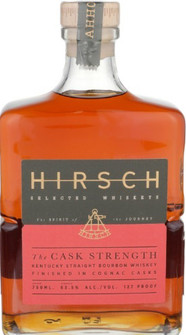 HIRSCH THE CASK STRENGTH 63.5% 750ML FINISHED IN COGNAC CASKS; KENTUCKY STRAIGHT BOURBON WHISKEY