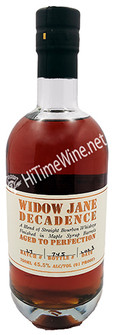 PICTURE OF WIDOW JANE DECADENCE; 91 PROOF, 750 MILLILITER BOTTLE; AGED IN MAPLE SYRUP BARRELS