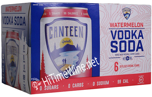 Picture of CANTEEN WATERMELON VODKA SODA 6PK 12OZ