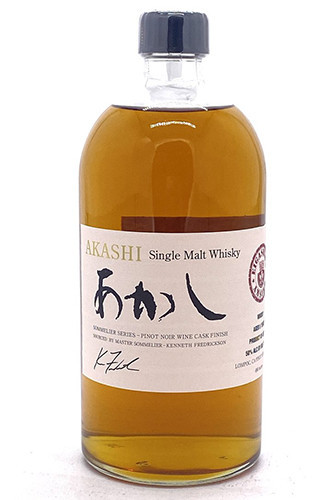Picture of AKASHI SINGLE MALT PINOT NOIR CASK 100PF 750ML JAPANESE WHISKY SOMMELIER SERIES