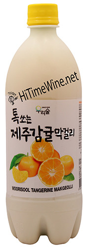 picture of WOORISOOL TANGERINE MAKGEOLLI PROBIOTIC NON-ALCOHOLIC 750ML