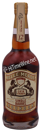 PICTURE OF BELLE MEADE 12 YEAR; SINGLE BARREL; HI-TIME; 106 PROOF; BARREL NO. 4643; FILLED DATE: 10-24-06; STRAIGHT BOURBON WHISKEY (MGP DISTILLED)