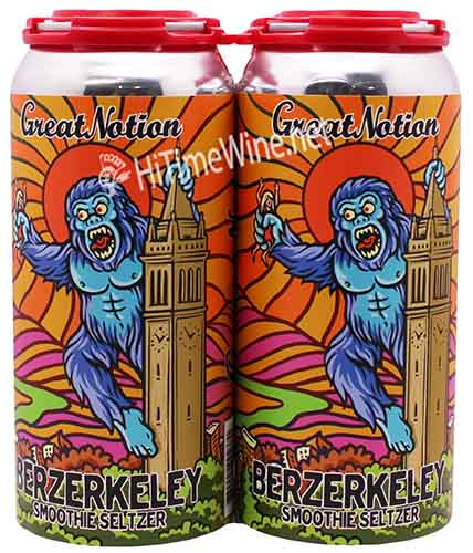 Picture of GREAT NOTION BERZERKELEY SMOOTHIE SELTZER 4 PACK 16oz CANS