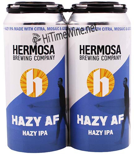 Picture of HERMOSA BREWING COMPANY HAZY AF NEW ENGLAND HAZY IPA 6% ABV 4 PACK 16oz CANS