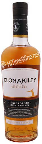 PICTURE OF CLONAKILTY SINGLE POT STILL IRISH WHISKEY; 750 MILLILITER BOTTLE; 100% IRISH BARLEY