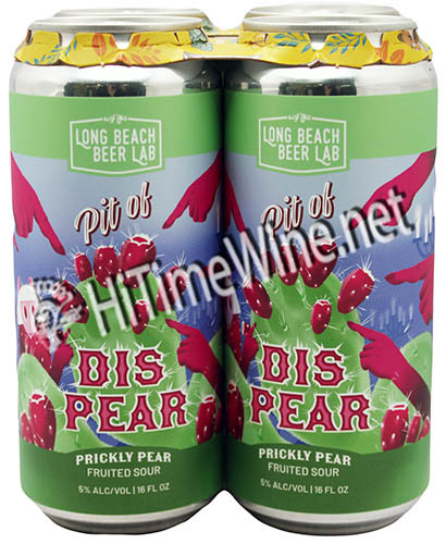 PICTURE OF LONG BEACH BEER LAB, PIT OF DIS PEAR - PRICKLY PEAR FRUITED SOUR; 4 PACK 16 OUNCE CANS