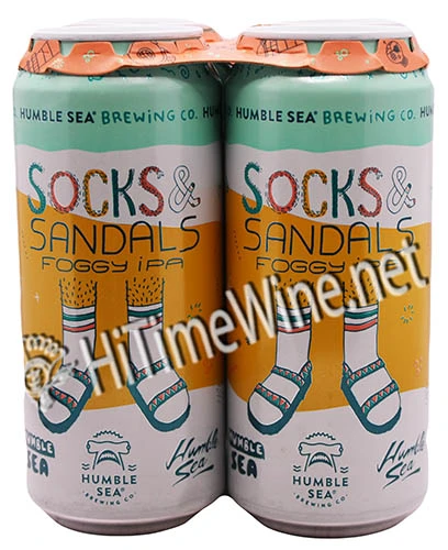 PICTURE OF HUMBLE SEA BREWING COMPANY, SOCKS & SANDALS FOGGY IPA; 6.6% ABV; 4 PACK 16 OUNCE CANS