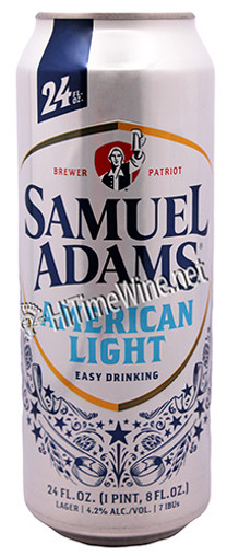 PICTURE OF SAMUEL ADAMS, AMERICAN LIGHT LAGER; 4.2% ABV, SINGLE 24 OUNCE CAN