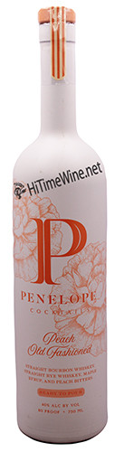 PICTURE OF PENELOPE PEACH OLD FASHIONED; 40%, READY TO POUR; 750 MILLILITER BOTTLE WITH STRAIGHT RYE WHISKEY, MAPLE SYRUP & PEACH BITTERS: READY TO POUR