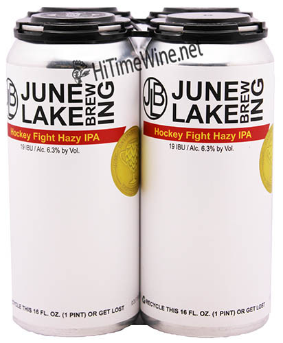 Picture of JUNE LAKE BREWING COMPANY, HOCKEY FIGHT HAZY IPA 6.3% ABV, 4 PACK 16oz CANS