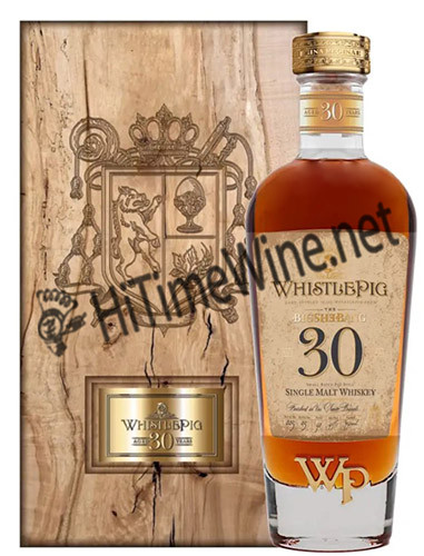 PICTURE OF WHISTLEPIG 30 YEAR THE BIGSHEBANG; 45.2%; 750 MILLILITER BOTTLE; VERMONT SINGLE MALT WHISKEY
