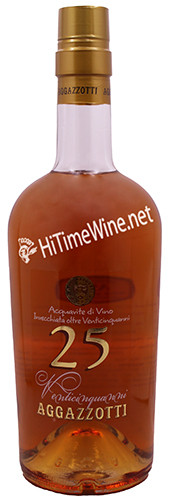 AGGAZZOTTI ITALIAN BRANDY 750 VENTICINQUA AGED MINIMUM OF 25YRS