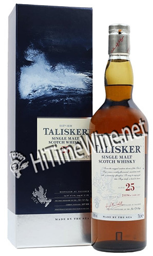 PICTURE OF TALISKER 25 YEAR; 2017; 45.8%; 700 MILLILITER BOTTLE; ISLAND SINGLE MALT SCOTCH WHISKY