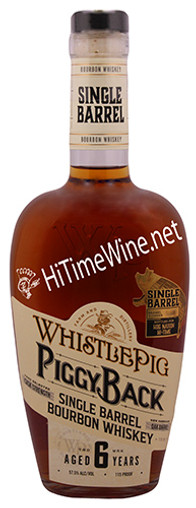 PICTURE OF WHISTLEPIG PIGGYBACK 6 YEAR BOURBON; 57.5%; 750 MILLILITER BOTTLE; HI-TIME STAFF PICK HOG NATION B-48237