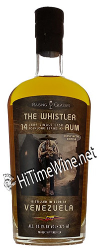 RAISING GLASSES 14YR THE WHISTLER VENEZUELA 62.1% RUM 750ML