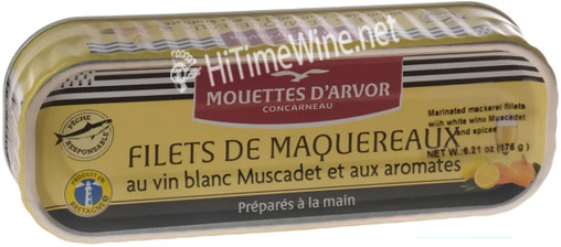 Picture of LES MOUETTES D'ARVOR MACKEREL FILET WHITE WINE MUSCADET WINE & HERBS 174G