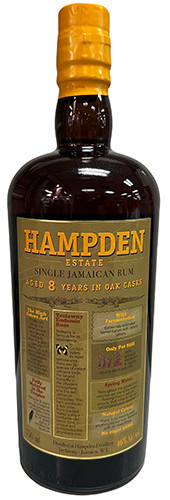Picture of HAMPDEN ESTATE SINGLE JAMAICAN RUM 750ML AGED 8YR