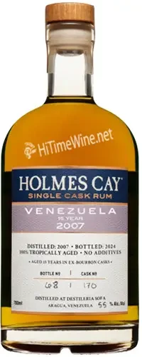 Picture of HOLMES CAY VENEZUELA 15YR 2007 55% EX-BOURBON CASK 750ML SINGLE CASK RUM; DISTILLED AT DESTILERA SOFIA