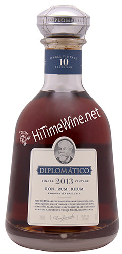 picture of DIPLOMATICO SINGLE VINTAGE 2013 10 YEAR RUM 700 MILLILITER BOTTLE; VENEZUELA