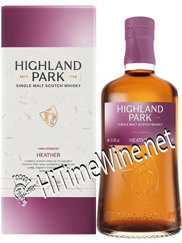 PICTURE OF HIGHLAND PARK HEATHER; 63.6%; 750 MILLILITER BOTTLES; SINGLE MALT SCOTCH WHISKY