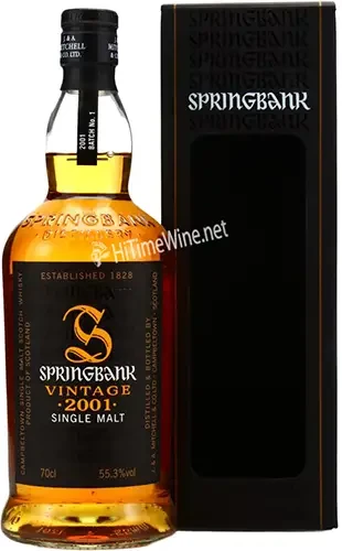 Picture of SPRINGBANK 2001 VINTAGE BATCH NO.1 55.3% 700ML CAMPBELTOWN SINGLE MALT SCOTCH WHISKY