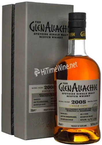 Picture of GLENALLACHIE 12YR CHINQUAPIN BARREL 58.6% 700ML 2008 SINGLE CASK; SPEYSIDE SINGLE MALT SCOTCH WHISKY