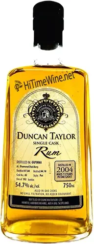 Picture of DUNCAN TAYLOR SINGLE CASK GUYANA 13YR 2004 54.7% 750ML DIAMOND DISTILLERY