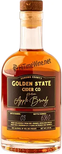 Picture of GOLDEN STATE CIDER COMPANY, APPLE BRANDY 45% 375ML 45% ABV