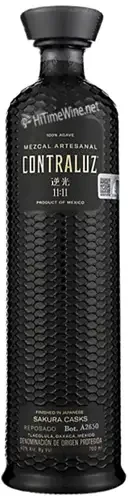 Picture of CONTRALUZ MEZCAL FINISHED IN JAPANESE SAKURA CASKS 11:11 REPOSADO 40% 700ML NOM-O778X