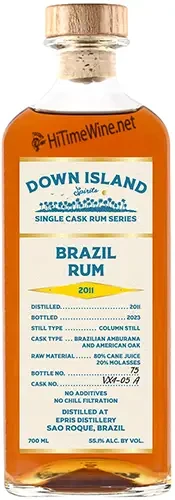 Picture of DOWN ISLAND SPIRITS BRAZIL 2011 RUM 700ML SINGLE CASK RUM SERIES