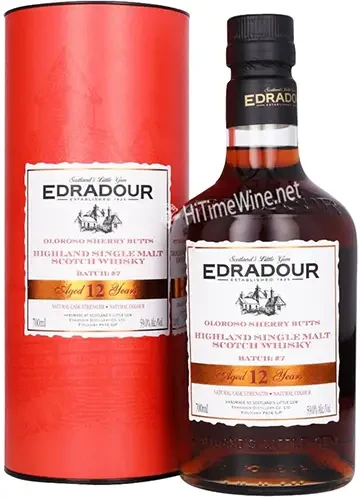 Picture of EDRADOUR 12YR OLOROSO SHERRY BUTTS 59% 700ML CASK STRENGHT BATCH #07; HIGHLAND SINGLE MALT SCOTCH WHISKY