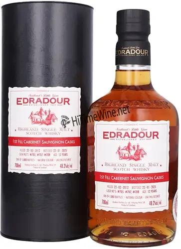 Picture of EDRADOUR 12YR CABERNET SAUVIGNON CASKS 48.2% 700ML D-2012; HIGHLAND SINGLE MALT SCOTCH WHISKY