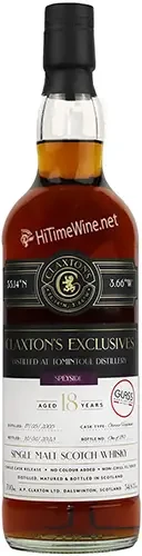 Picture of CLAXTON'S EXCLUSIVE TOMINTOUL 18YR 54.8% 700ML SPEYSIDE SINGLE GRAIN SCOTCH WHISKY